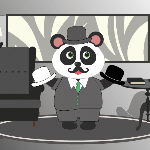 Panda black hat, white hat, grey hat
