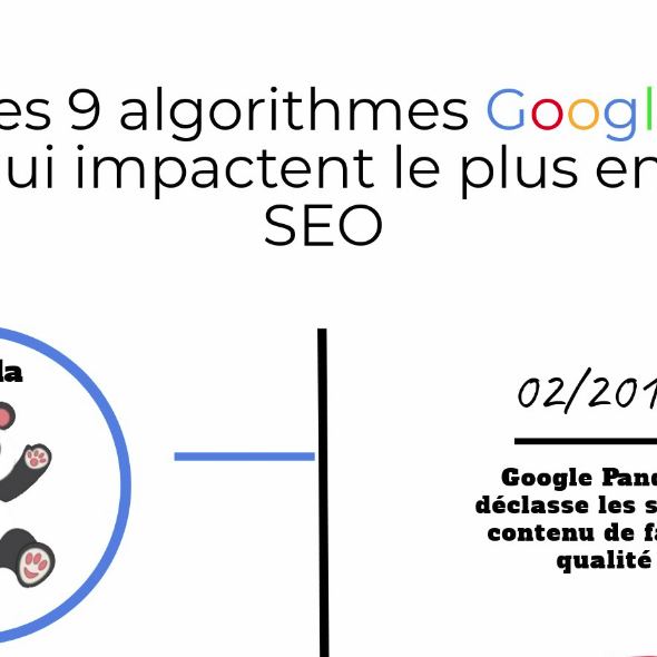 Infographie sur les algorithmes de Google